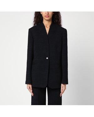 Loulou de Saison Single-Breasted Bouclé Jacket - Black