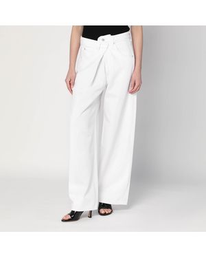 Agolde Wide Vana Fold Jeans - White