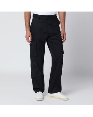 Represent Cotton Cargo Trousers - Black