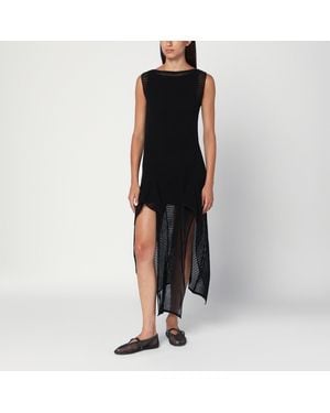Alaïa Knit Dress With Ruches - Black