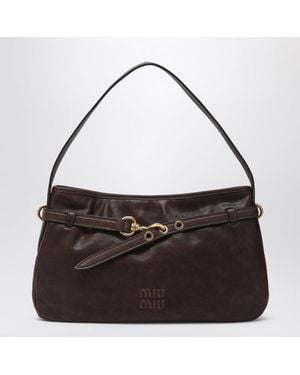 Miu Miu Sac Aventure Medium Couleur Ronce - Noir