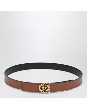 Loewe Wendegürtel Anagram Aus Kalbsleder, Tan/Schwarz