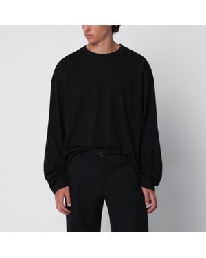 Dries Van Noten Long-Sleeve Cotton T-Shirt - Black