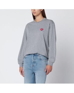 Carhartt T-shirt l/s heart patch grigia - Grigio