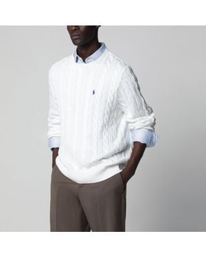Polo Ralph Lauren Cable-Knit Cotton Jumper - White