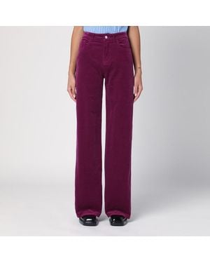 Department 5 Pantalon Palazzo En Velours Côtelé - Violet