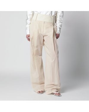 Sportmax Wide-Leg Trousers - Natural