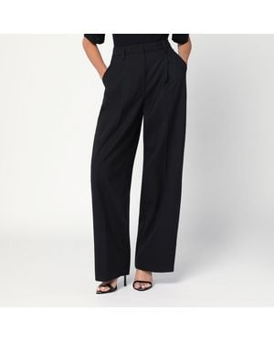 Thelatest Wide-Leg Wool Blend Pants - Black