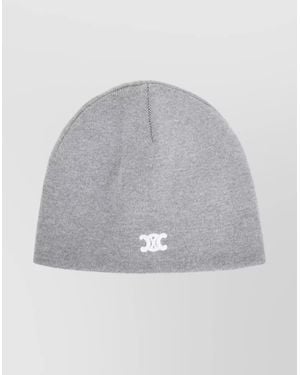Celine Ribbed Edge Beanie For Casual Style - Grey