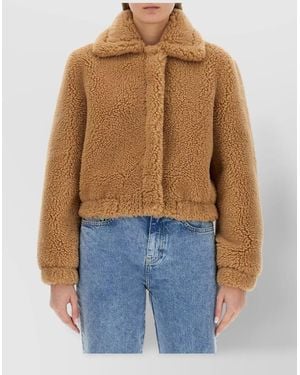 Moschino Faux Fur Jacket - Blue