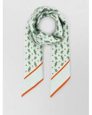 Prada Twill Foulard Floral Pattern Contrasting Edge - Multicolor