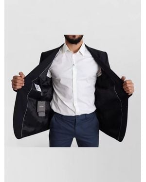 Dolce & Gabbana Virgin Wool Single-Breasted Blazer - Blue