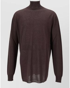 Rick Owens Wool Oversized Turtleneck Sweater - Multicolor