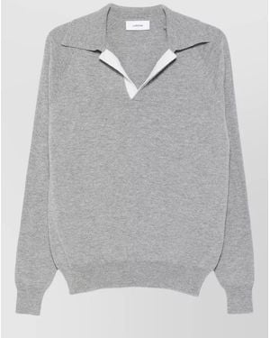 Lardini Wool Cashmere Polo Shirt - Gray