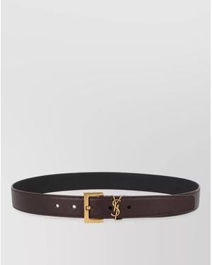 Saint Laurent Leather Belt - White