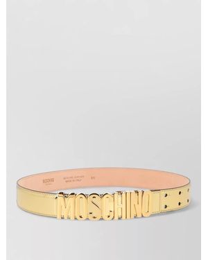Moschino Logo Belt - Natural