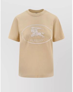 Burberry Frankie Organic Cotton T-Shirt - Natural