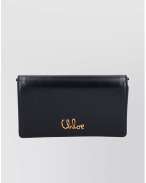 Chloé Wallets With Chain Strap And-Tone Hardware - Blue