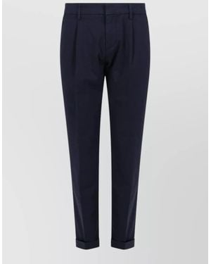 Fay Slim-Fit Straight-Leg Trousers - Blue