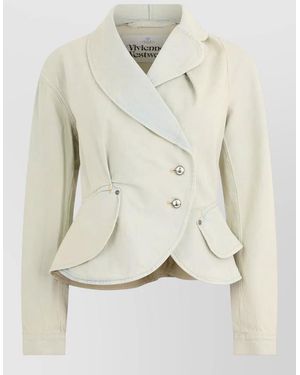 Vivienne Westwood Tailored Denim Jacket Mid Season Style - Natural