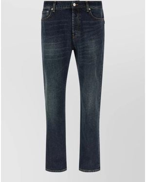 Department 5 Denim Bowl Mid-Rise Straight-Leg Jeans - Blue