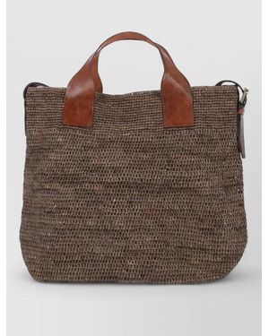 IBELIV Raffia Shoulder Bag - Brown