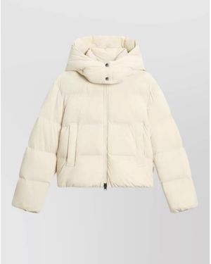 Woolrich Quilted Short Down Jacket - Natural