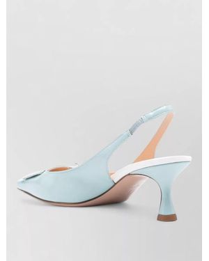Roberto Festa Leather Slingback Court Shoes - Blue