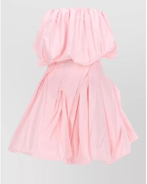 Magda Butrym Off Shoulder Dress Pleated Sleeves Detail - Pink