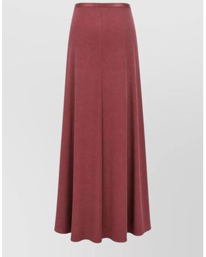 Alberta Ferretti High Waisted Flared Skirt Smooth Texture