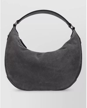 Jimmy Choo Suede Leather Shoulder Bag - Black