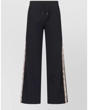 Burberry Cotton Wide-Leg Pants - Blue