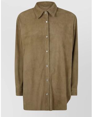 Salvatore Santoro Oversized Leather Jacket - Green