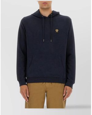Belstaff Hooded Sweater Kangaroo Pocket - Blue