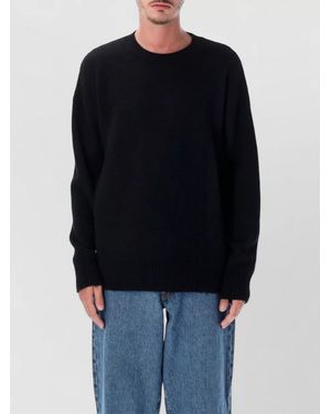 Roberto Collina Casentino Crewneck Sweater Textured Knit - Blue