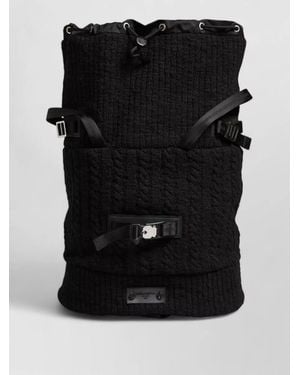 Dolce & Gabbana Wool Blend Duffel Backpack - Black