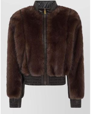 Zimmermann Paneled Faux Fur Jacket - Brown