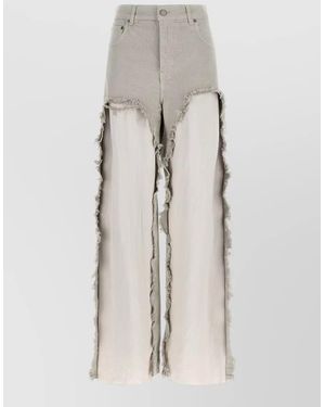 Haikure Denim Wide-Leg Flared Jeans - White