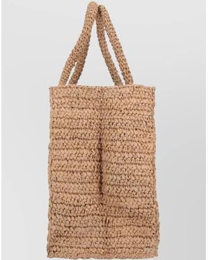 Aspesi Textured Weave Tote Bag - Natural