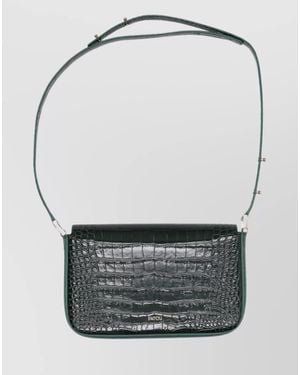 Patou Calf Leather Shoulder Bag - Gray