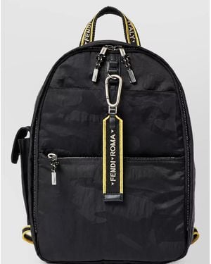 Fendi Technical Patchwork Backpack - Black