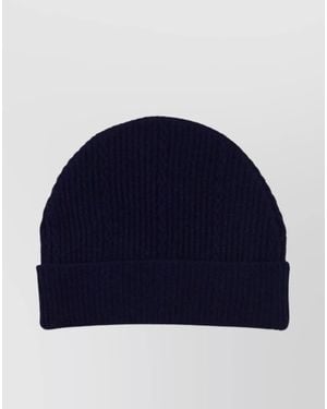 Etro Cashmere Logo Beanie - Blue