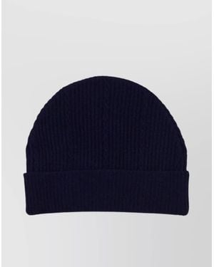 Etro Cashmere Logo Beanie - Blue