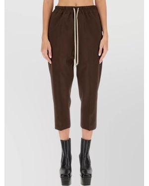 Rick Owens Cropped Pants Drawstring Astaires - Brown