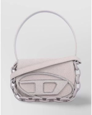 DIESEL 1Dr Leather Cross-Body Bag - Grey
