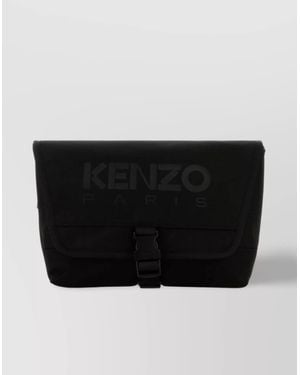 KENZO Belt Bag Canvas Front Flap - Black