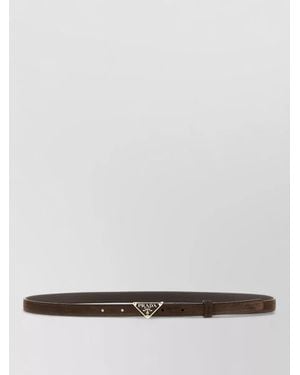 Prada Logo Suede Belt Adjustable Size - White