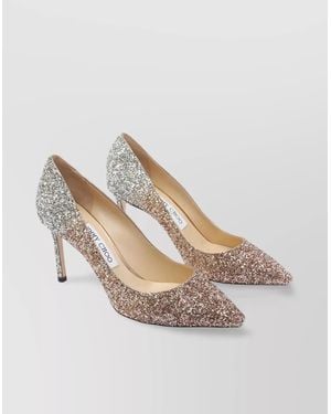 Jimmy Choo Sparkling Pointed Toe Pumps - Natural