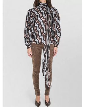 Gucci Printed Twill Blouse - Black