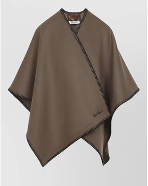 Max Mara Wool Belted Cape - Brown